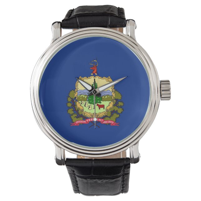 Montre patriotique avec Drapeau du Vermont (devant)