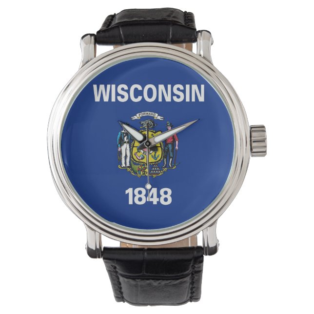Montre patriotique avec Drapeau du Wisconsin (devant)