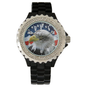 Montre Patriotique Bald Eagle drapeau américain