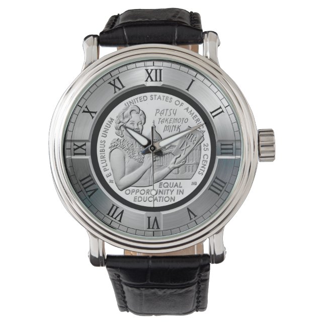 Montre Patsy Takemoto Mink ~ Hawaii ~ "TITRE IX" (devant)