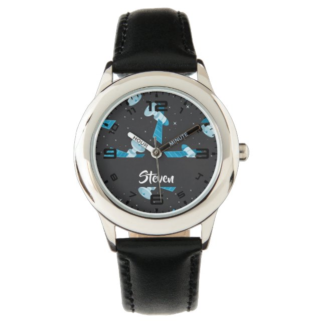 Montre Patterson Blue Space satellite (devant)