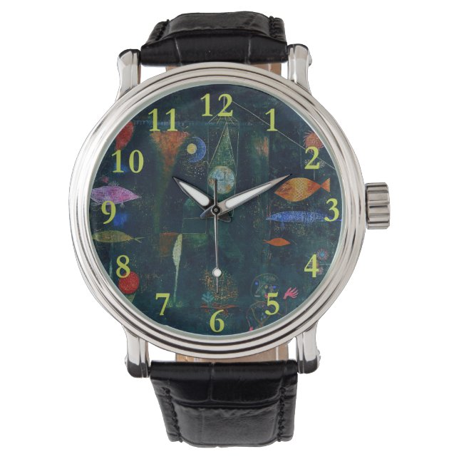 Montre Paul Klee Fish Magic Peinture Abstraite Art graphi (devant)