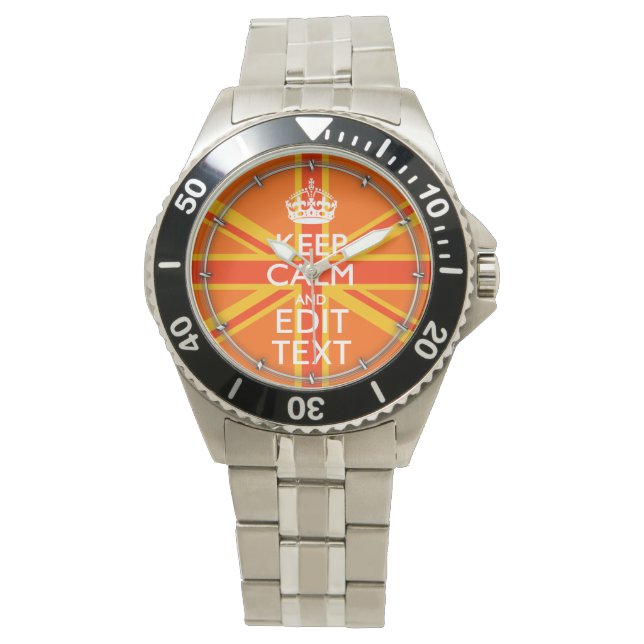 Montre Pavillon britannique Orange Union Jack (devant)
