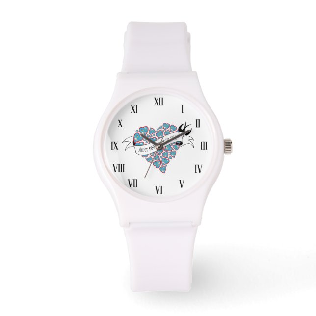 Montre Payer l'amour avec l'amour illustré proverbe portu (Recto)