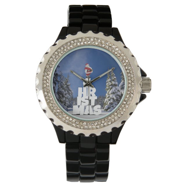 Montre Paysage d'hiver de Noël (devant)
