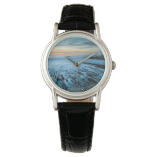 Montre Paysage marin bleu au coucher du soleil, Californi