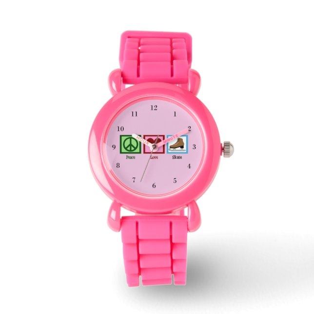 Montre Peace Love Patinage sur glace (Recto)
