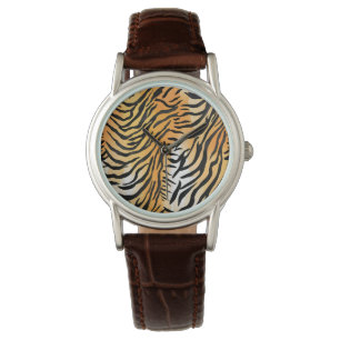 Montre Peaux de tigre rayées modernes Imprimer gros félin