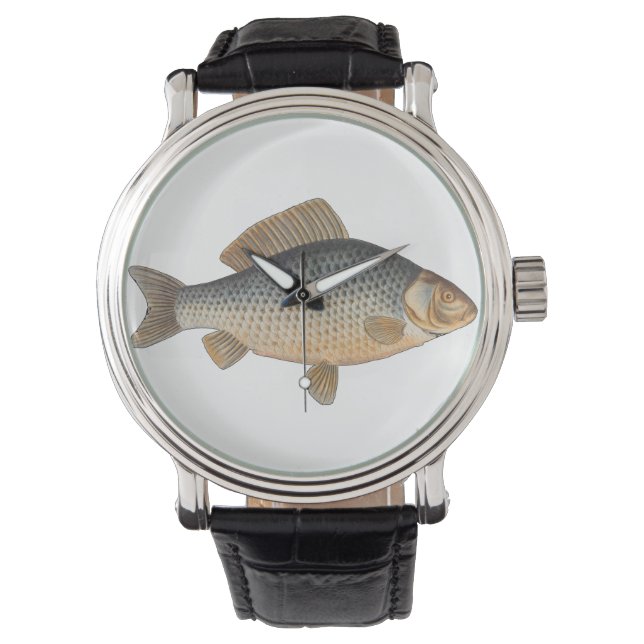 Montre Pêche à la carpe peinture à l'eau douce (devant)