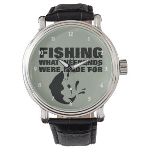 Montre Pêche à la ligne à thème drôle Slogan