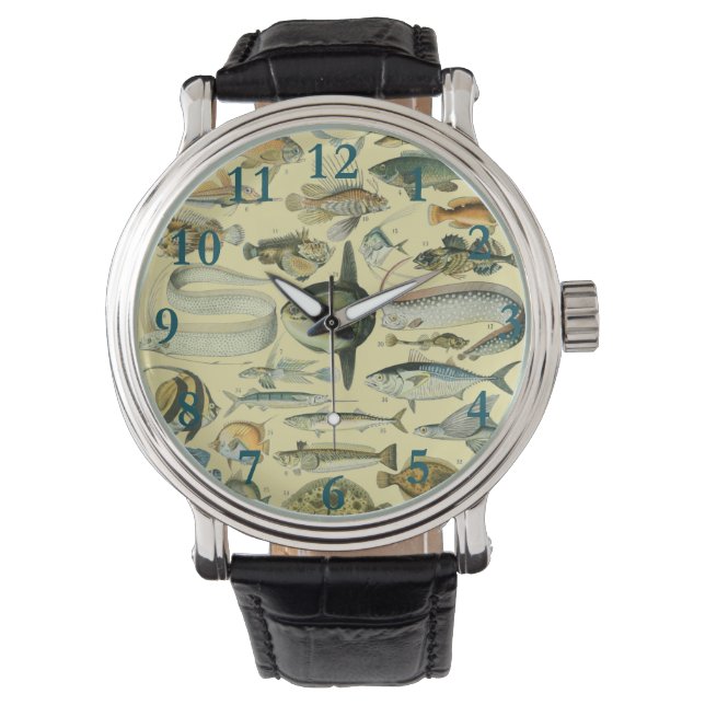 Montre Pêche scientifique vintage (devant)