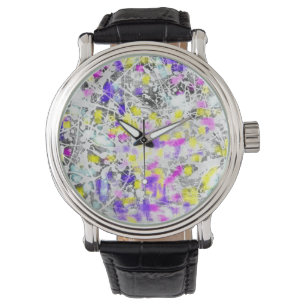 Montre peindre l'éclat et l'art dégoulinant