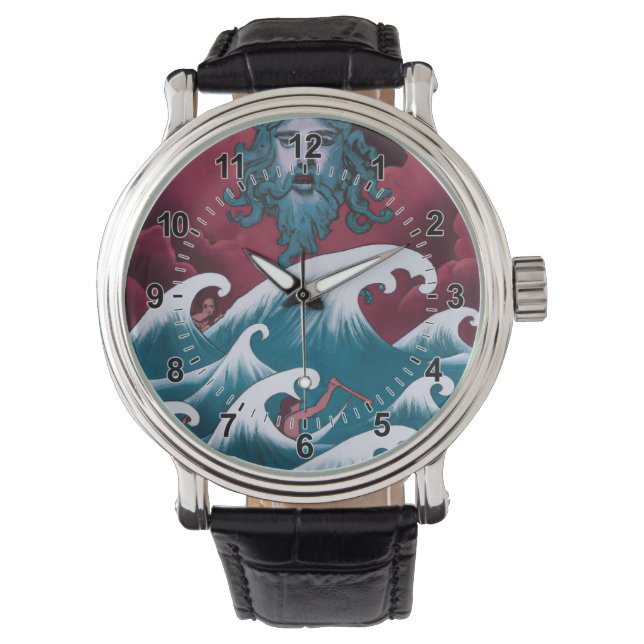 Montre Peinture à l'huile de Neptune Crimson (devant)