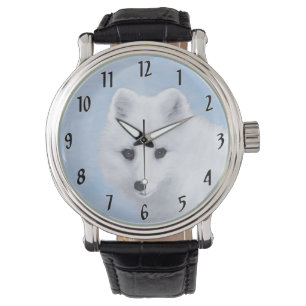 Montre Peinture Arctic Fox - Art original de la faune