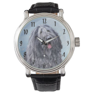 Montre Peinture Bergamasco Sheepdog - Chien original mign
