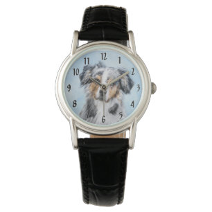 Montre Peinture de Berger Américain Miniature - Art Canin