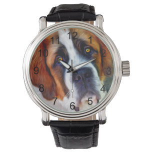 Montre Peinture de chien de St Bernard