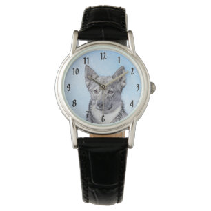 Montre Peinture de Vallhund Suédois - Art Original Mignon