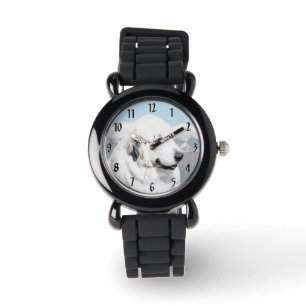 Montre Peinture des Pyrénées - Art original du chien