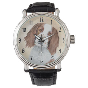 Montre Peinture en Setter rouge et blanc irlandais - Art 