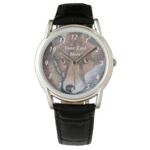 Montre peinture extraordinaire de la faune du renard roug