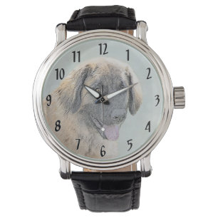 Montre Peinture Leonberger - Joli art original chien
