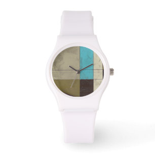 Montre Peinture minimaliste de Contemporay avec la