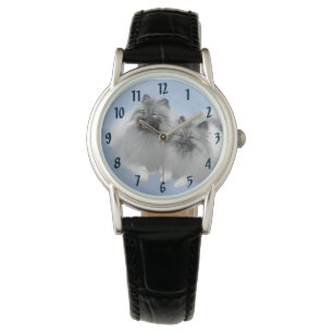 Montre Peinture originale d'un couple de Keeshond - Art a