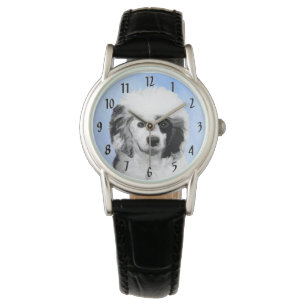Montre Peinture Portugaise de Chien d'Eau - Art original 