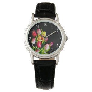 Montre Peinture Tulip - Art Fleur original