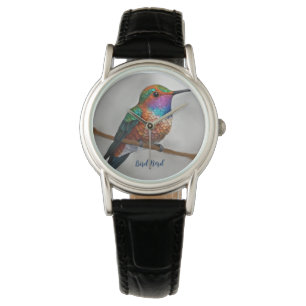 Montre Peinture vibrante de colibri d'Allen