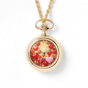 Montre Pendentif Cœur en Or Love Hearts