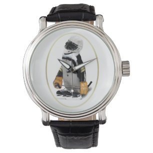 Montre Penguin, joueur de hockey sur petite mascotte