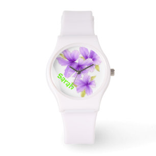 Montre Personalisé Violets Violets Floral Watch