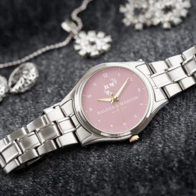 Montre Personalized Boho Monogram Couples  (Créateur téléchargé)