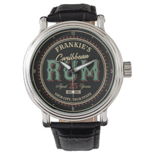 Montre Personalized Caribbean Rum Liquor Bottle Label Bar