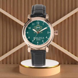 Montre Personalized Emerald Royal Crest Custom name
