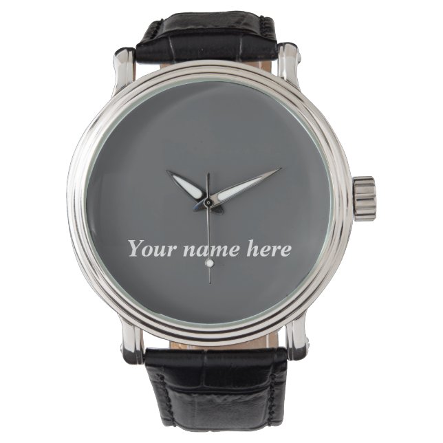 Montre Personalized Men's Watch – Elegant Custom Name Gif (devant)