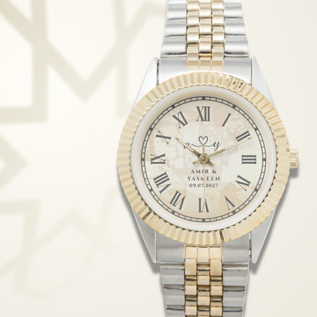 Montre Personalized Two-Tone Couple’s Heartline (Créateur téléchargé)