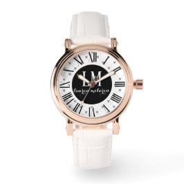 Montre Personalized White & Black Bow