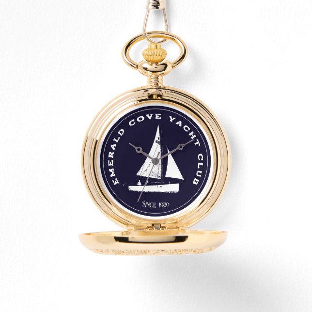 Montre Personalized yacht club. Custom sail sailing boat (Recto)