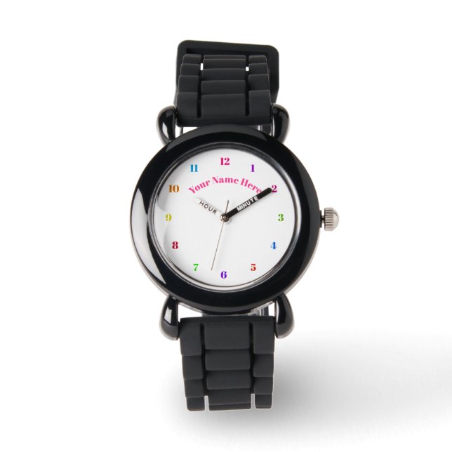 Montre Personnalisable - Choisissez vos polices / Ajouter (Recto)