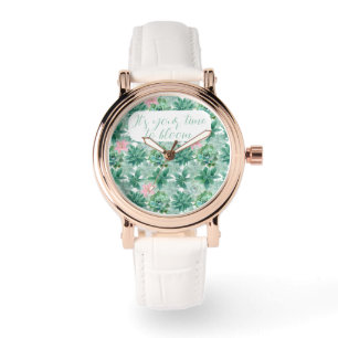 Montre Personnalisable succulents "C'est votre temps de f