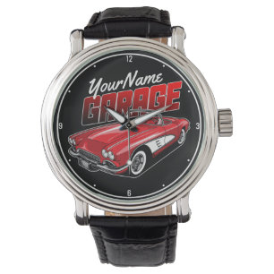 Montre Personnalisé 1961 C1 Red Classic Sports Voiture Ga