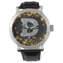 Personnalisé D Premier Monogramme Argent Votre Nom