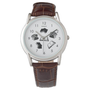Montre Personnalisé Élégant livre bibliophile livre homme