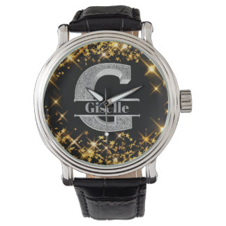 Montre Personnalisé G Premier Monogramme Argent Votre Nom