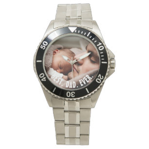 Montre Personnalisé Meilleur Papa Jamais, Photo