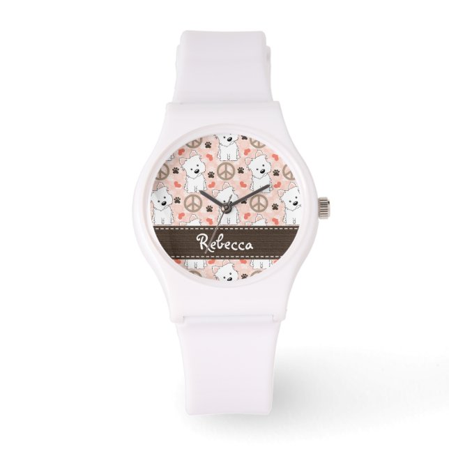 Montre Personnalisé Peace Love Westies (Recto)