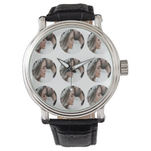 Montre personnalisé simple ajouter circulaire photo colla